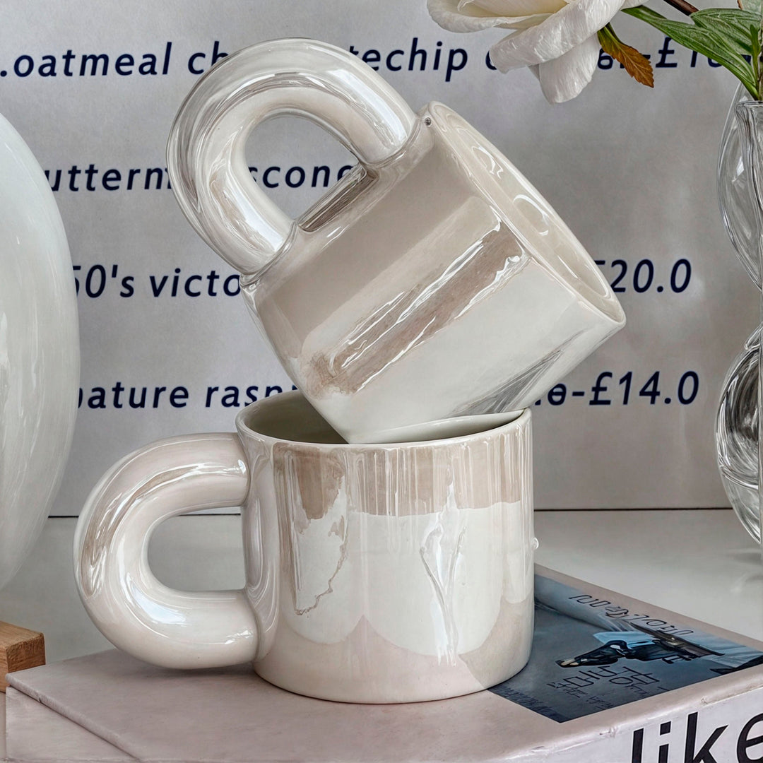 LumiReflect - Luxe Iriserende Mok van Hoogwaardig Porselein