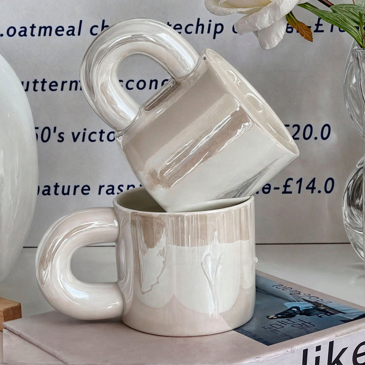 LumiReflect - Luxe Iriserende Mok van Hoogwaardig Porselein