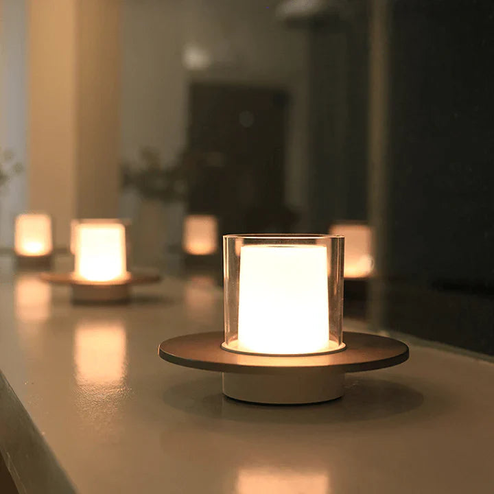 GlowLuxe - LED Kaarslamp Met Inductie & Vlamloze Sfeer