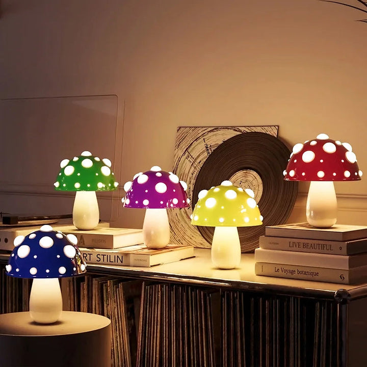 GlowShroom - LED Champignon Lampje, USB Oplaadbaar, Perfect Voor Slaapkamer