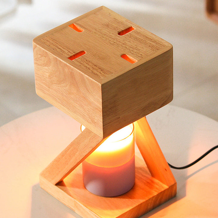 AromaLicht - Houten Kaarswarmer Lamp Voor Sfeervolle Aromatherapie