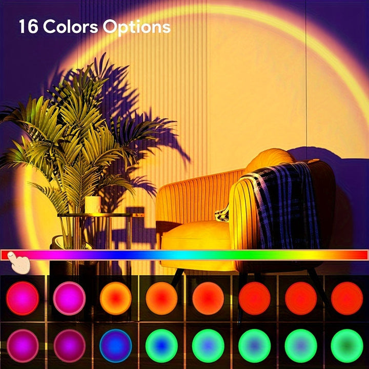 Glowfy - Magische Zonsondergang Lamp met 16 Kleuren & Afstandsbediening