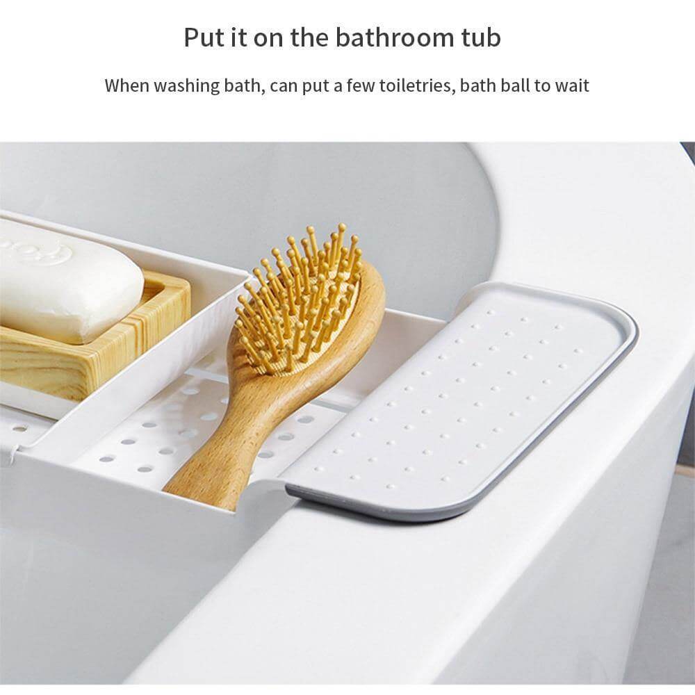 BambooFlow - Uitschuifbare Badplank van Bamboe | Luxe Bad Organizer