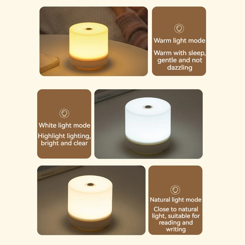 GlowLite - Compacte LED Nachtlamp met USB en Aanraakdimming