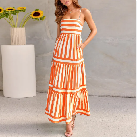 Lange luchtige zomerjurk - Diverse kleuren beschikbaar