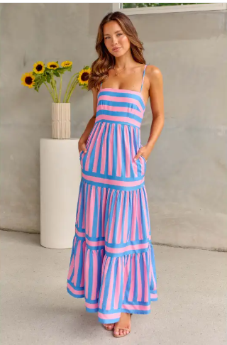 Lange luchtige zomerjurk - Diverse kleuren beschikbaar