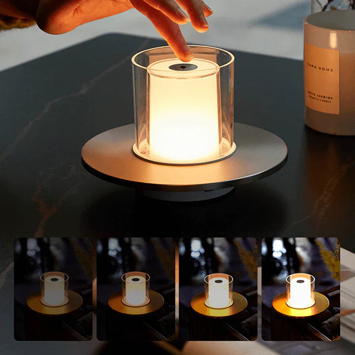 GlowLuxe - LED Kaarslamp Met Inductie & Vlamloze Sfeer