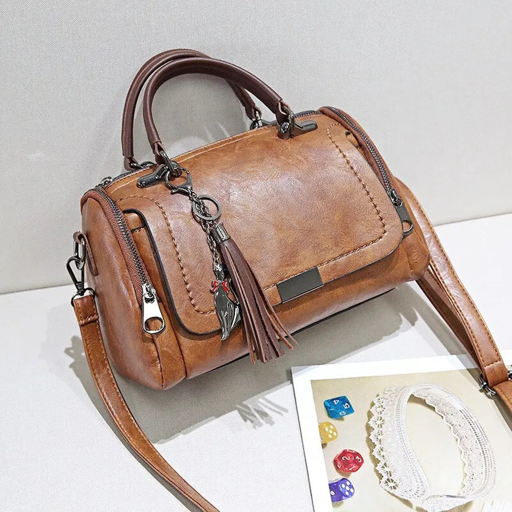 Elegante leren schoudertas