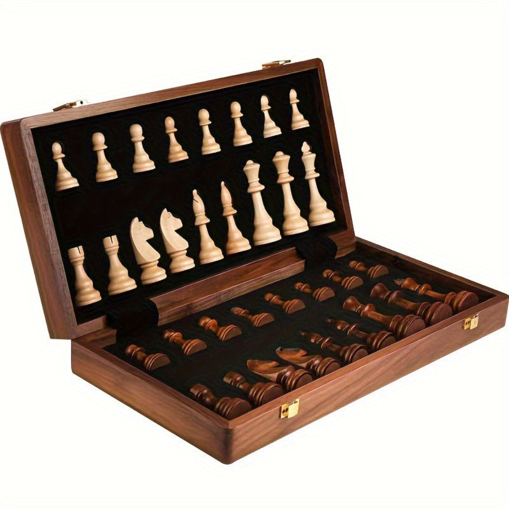 Houten schaakspel