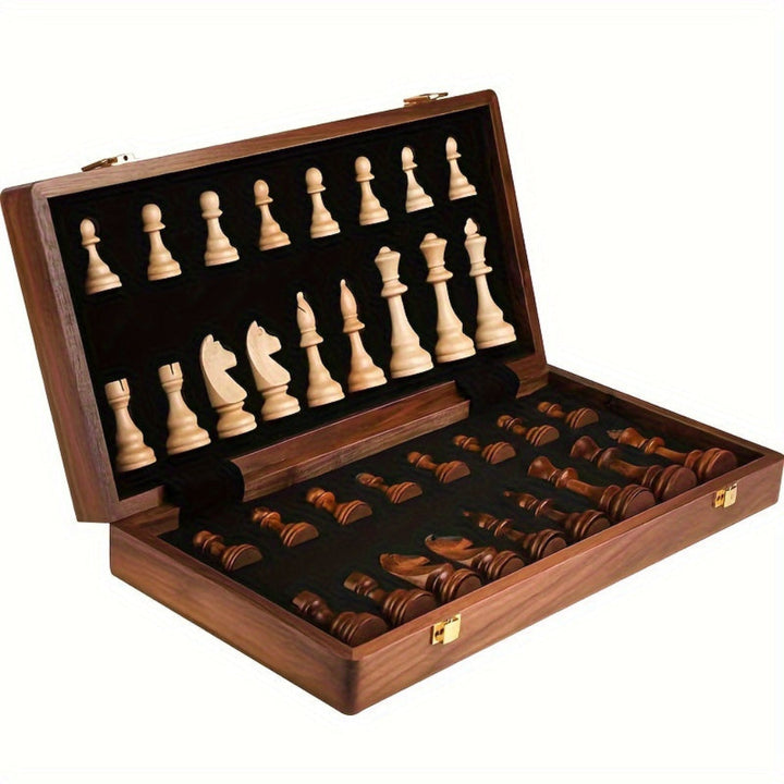 Houten schaakspel