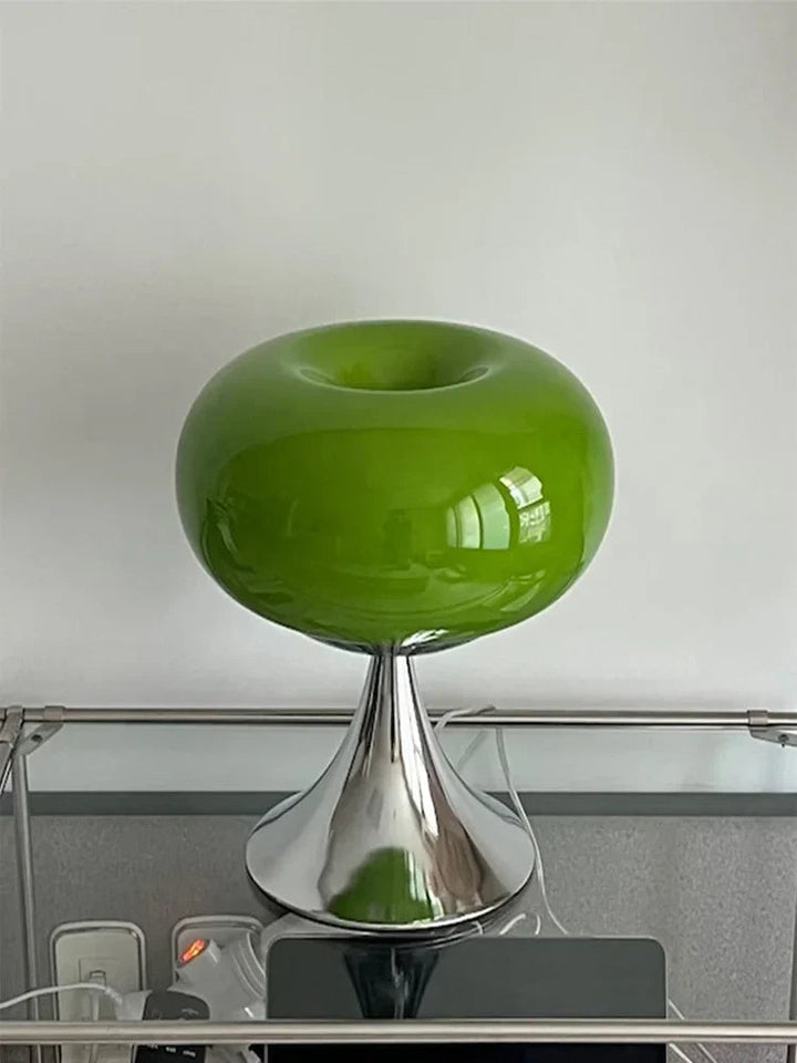 Lumière - Vintage Appel Tafellamp van Glas Met Bauhaus Stijl