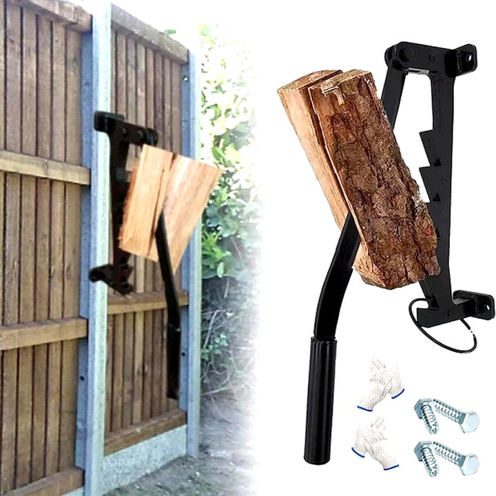 Handmatige houtklover met wandmontage - hendel-geactiveerd brandhoutgereedschap