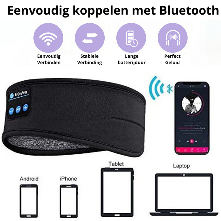 DreamRest | Draadloze Slaap Koptelefoon & Oogmasker