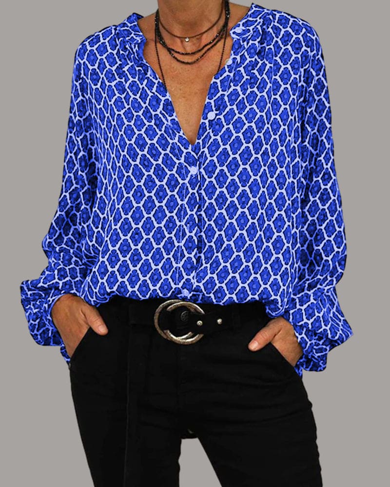 Damesblouse met V-hals - Zara