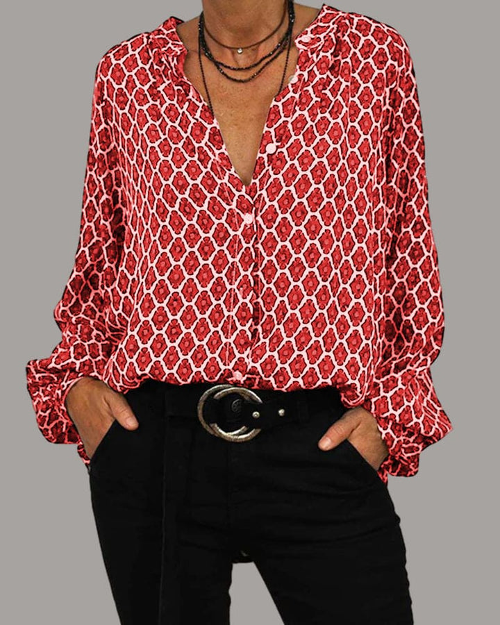 Damesblouse met V-hals - Zara