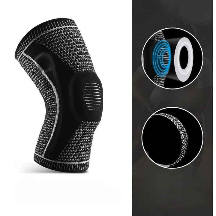 KneeGuard Pro – Verstelbare Kniebrace met Silicone Ondersteuning