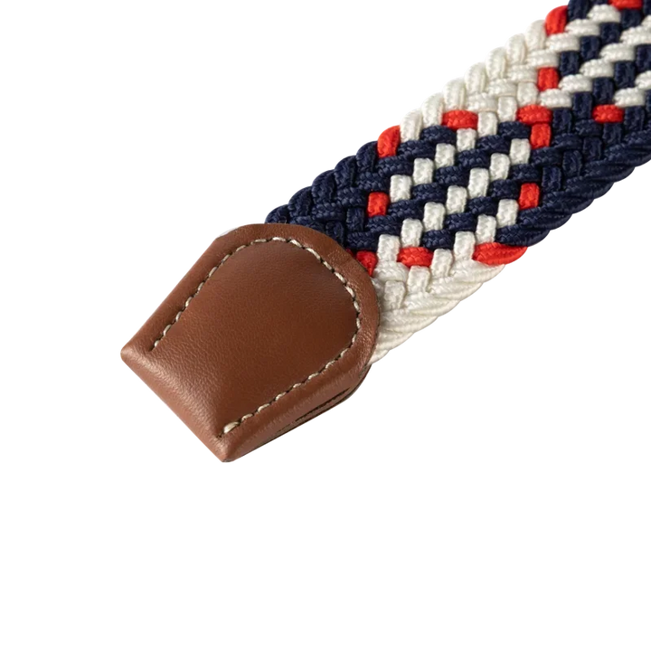 Elastische Lederen Riem met Stijlvolle Gesp