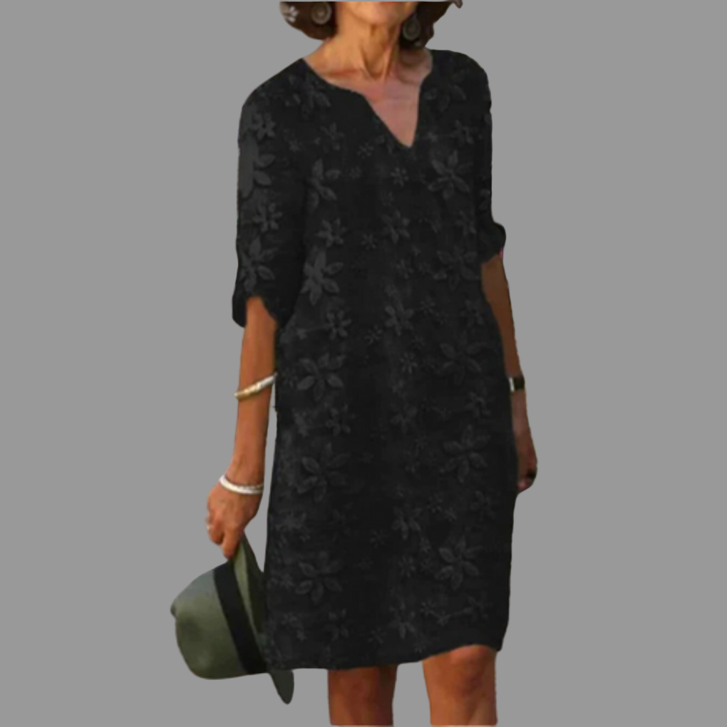 Midi-jurk voor dames - moderne stijl met bloemenmotief