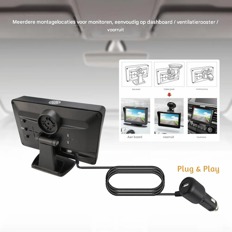 HD-achteruitrijcamera op zonne-energie
