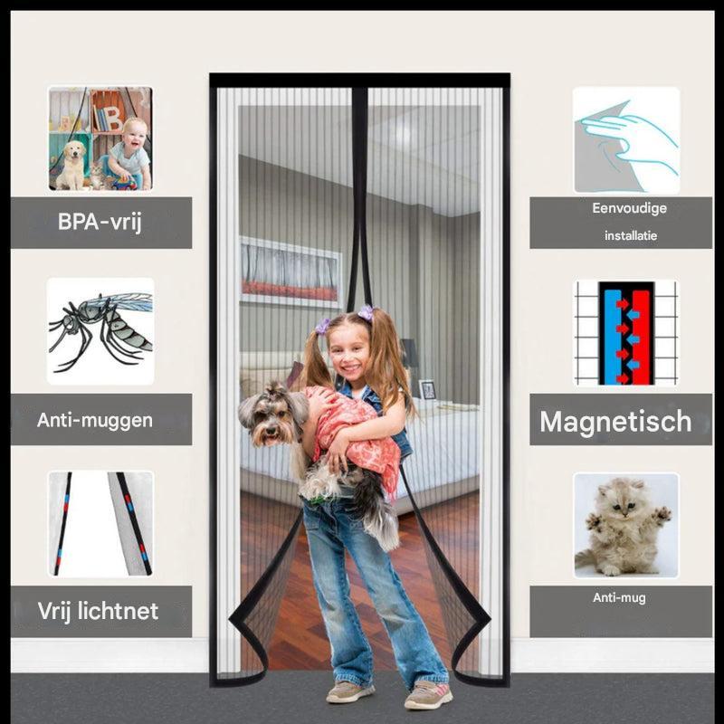 Magnetische hordeur – Handsfree insectenbarrière