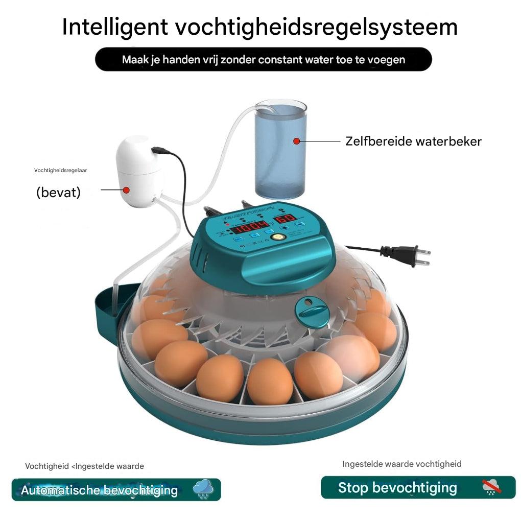 Broedmachine voor 15 eieren met automatische vochtigheidsregeling