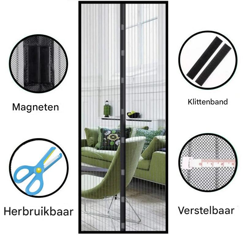 Magnetische hordeur – Handsfree insectenbarrière