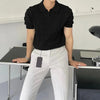 Casual jacquard gebreid poloshirt voor heren - Arthur