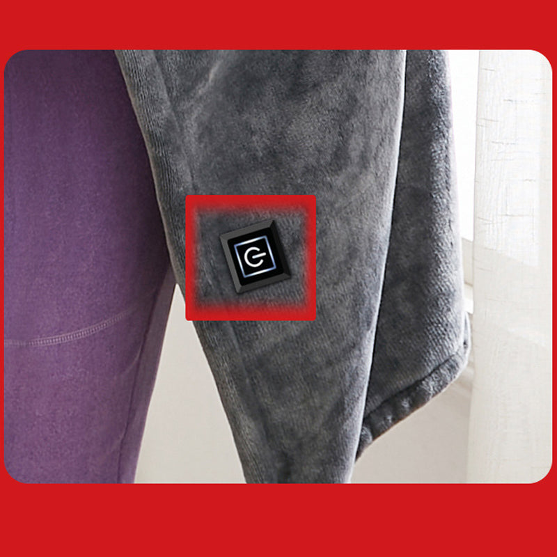 USB-verwarmde omslagdoek van fleece met drie standen