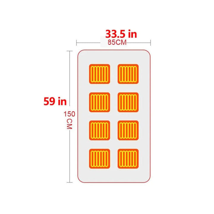 USB-verwarmde omslagdoek van fleece met drie standen