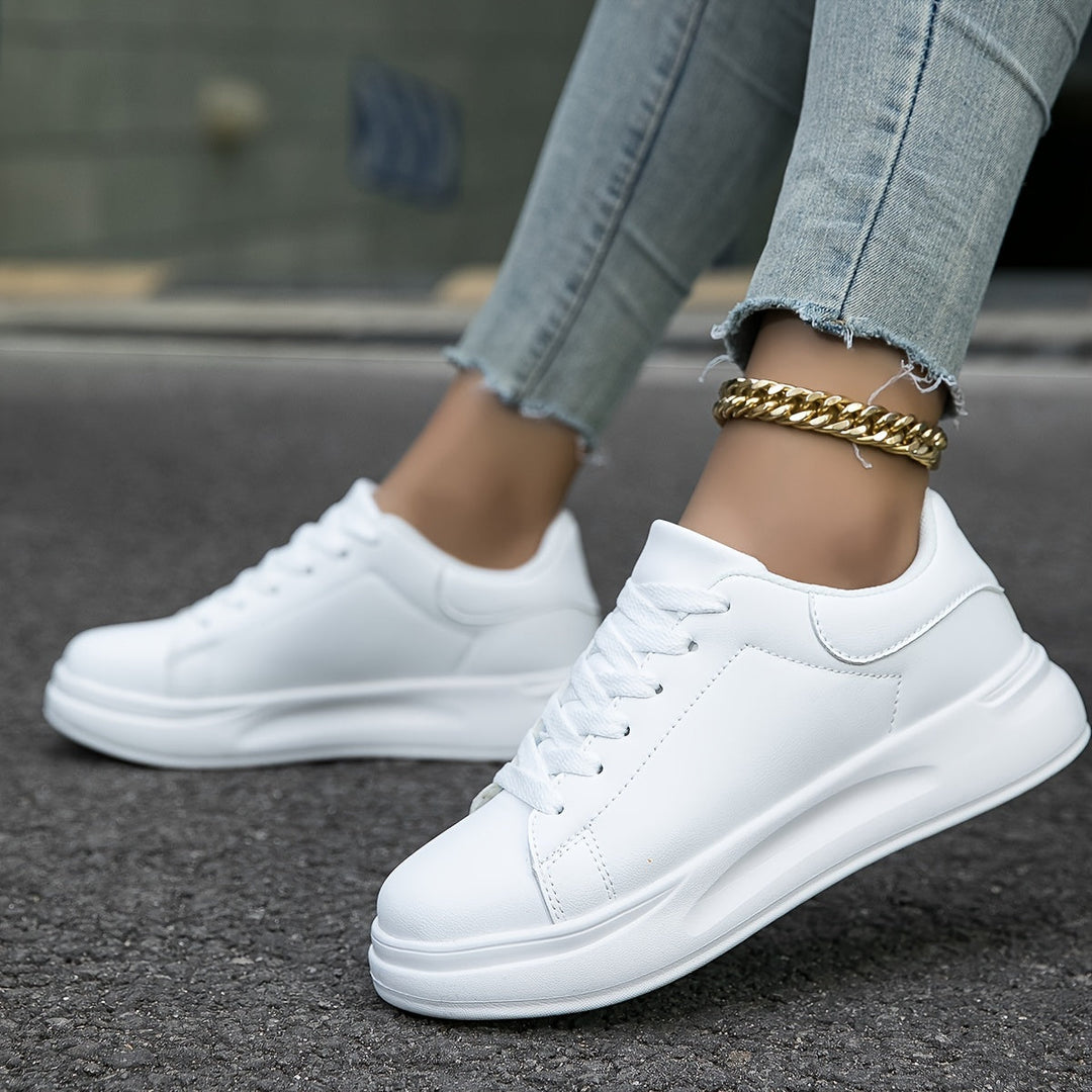 Lederen sneakers dames wit - Licht en comfortabel