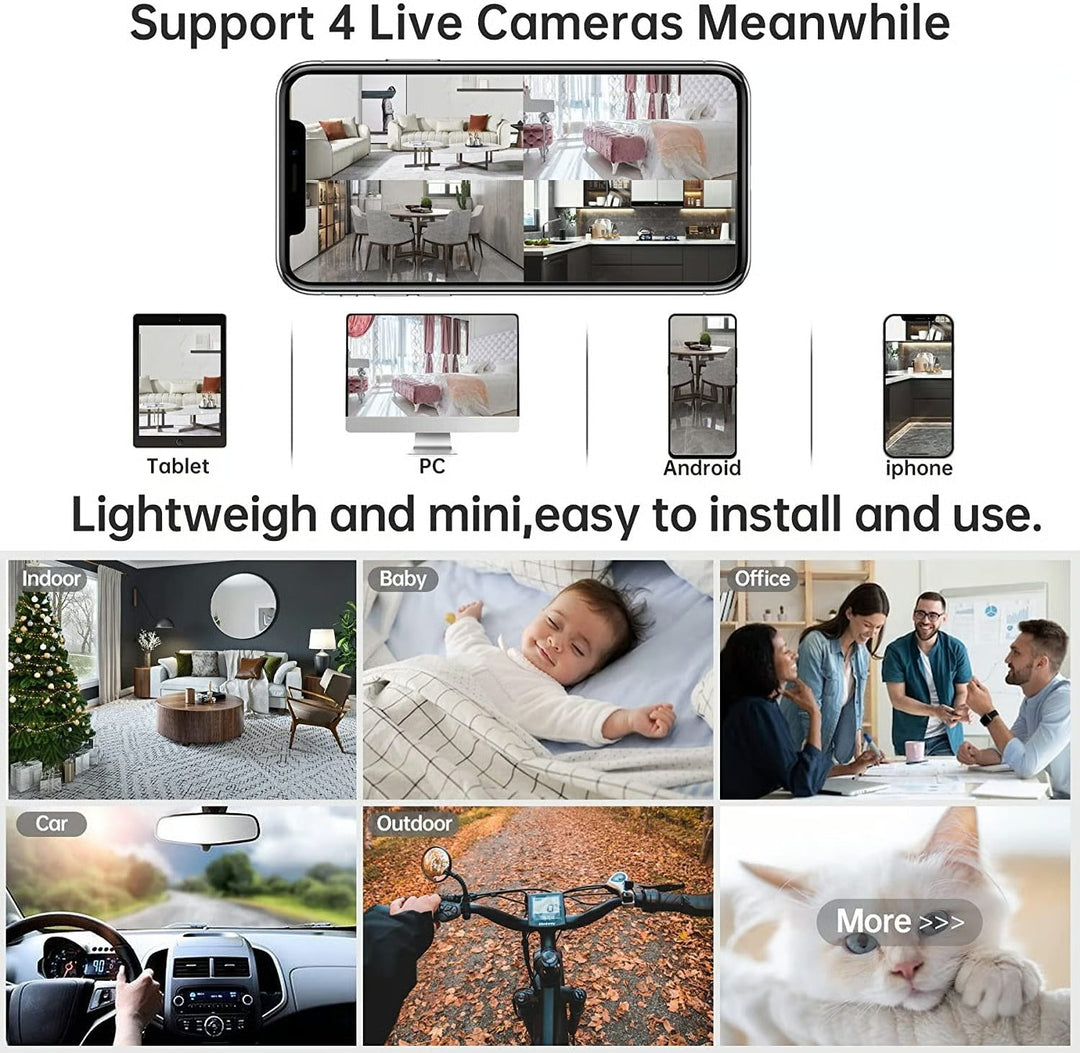 Mini-hd-bewakingscamera — moeiteloze 24/7-verbinding en bescherming