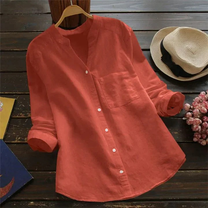 Linnen shirt voor dames - Roosje