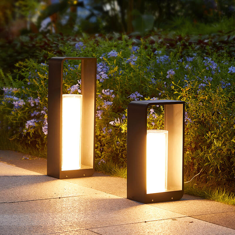 Vierkante LED-buitenlamp, moderne tuin- en terrasverlichting
