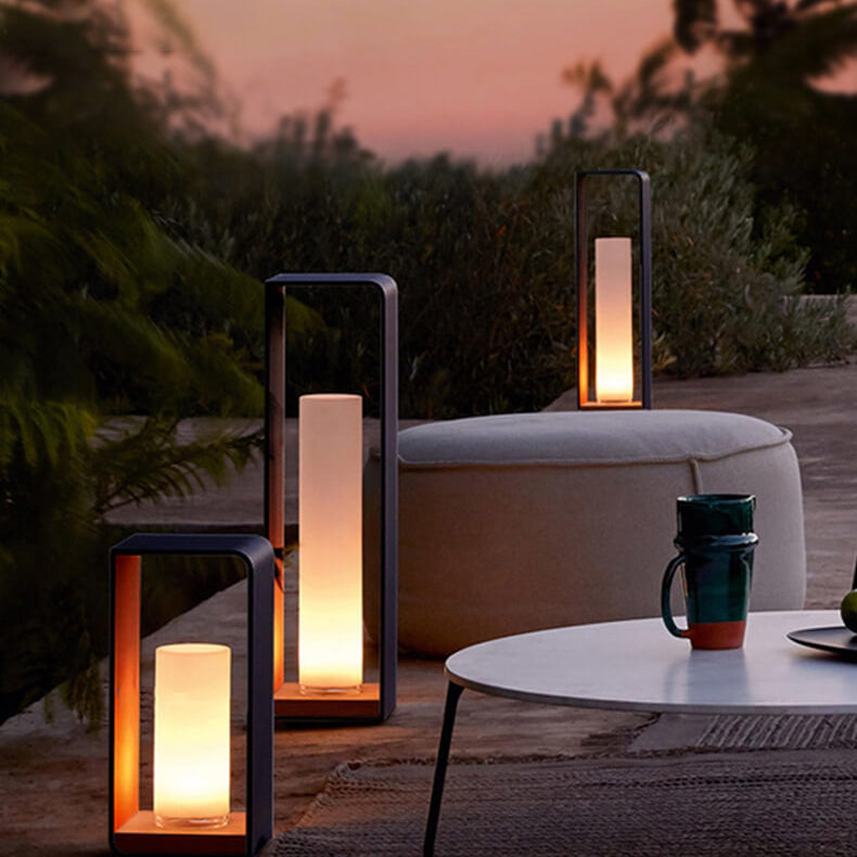 Vierkante LED-buitenlamp, moderne tuin- en terrasverlichting