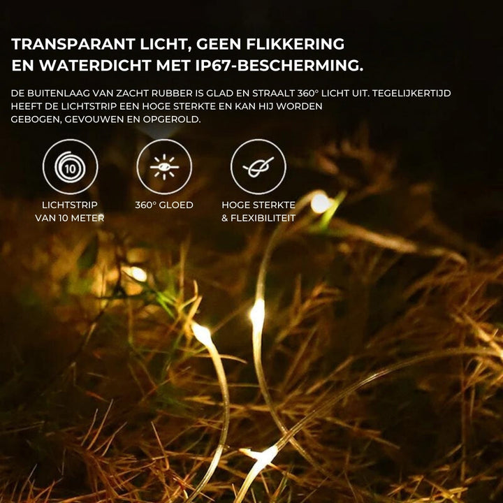 Outdoorglow  - Oprolbare waterdichte buitenverlichting