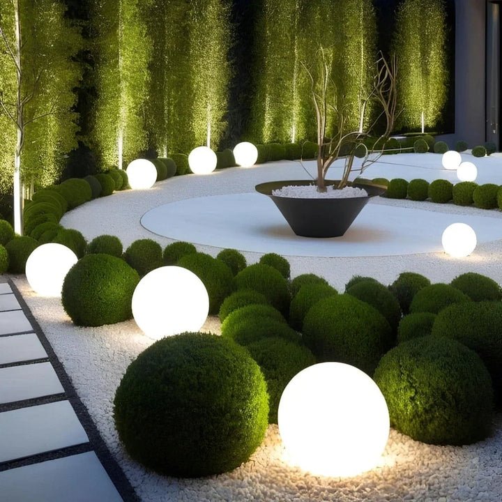 Bolvormige tuinlamp, kleurwisselende LED