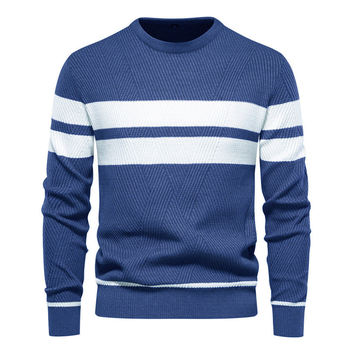 Casual Gestreepte Trui Voor Mannen Met Regular Fit — afbeelding 4