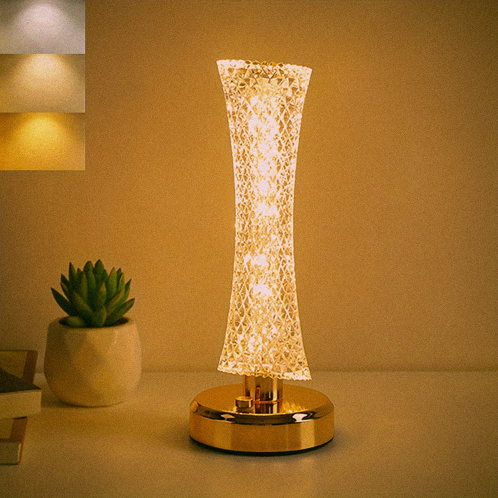 LumiDivine - Draagbare Kristallen Tafellamp met Touchbediening en Verstelbare Verlichting