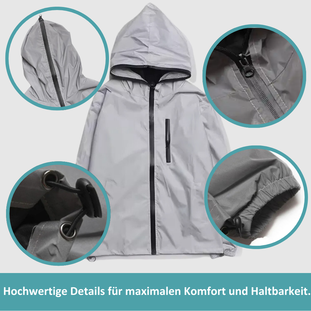 Sterk reflecterende en waterdichte unisex regenjas – LumiSafe