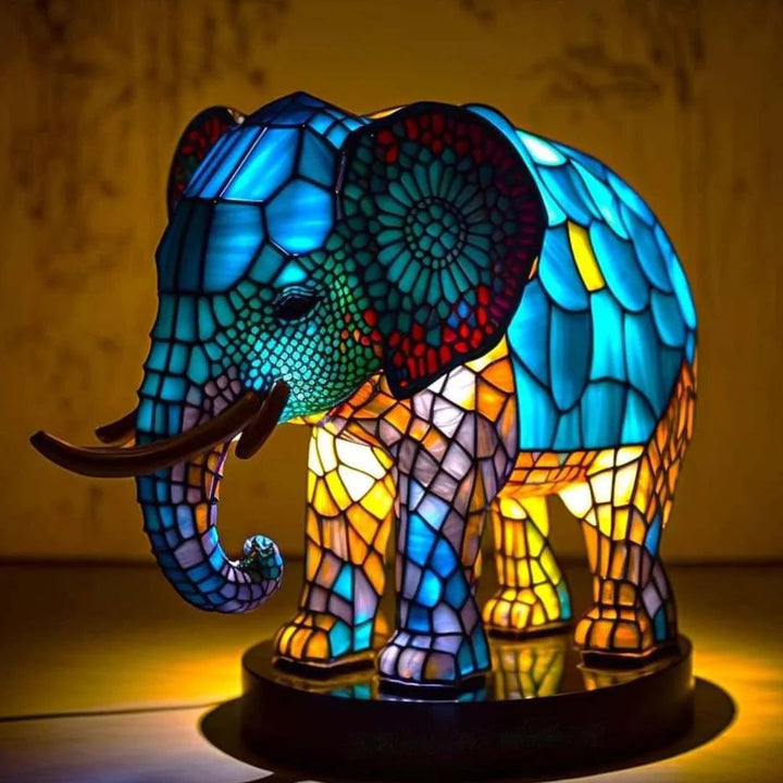 Tafellamp van gebrandschilderd glas dier decoratieve verlichting