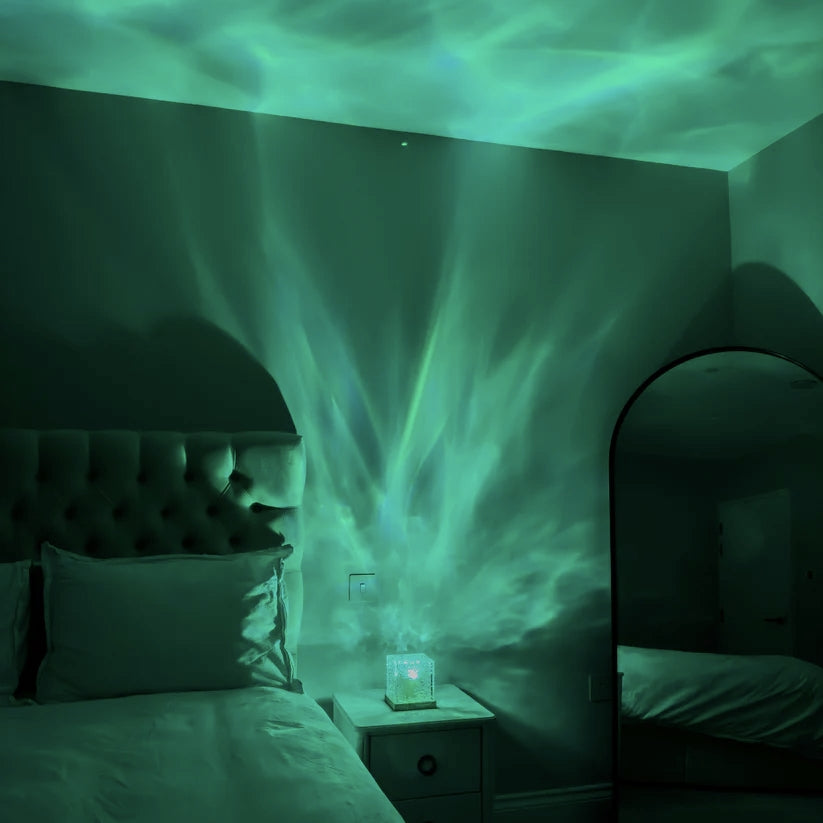 Relax Lamp Met Kleurige Ozeangolven Voor Rust En Sfeer