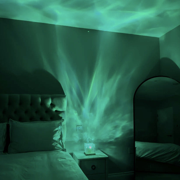 Relax Lamp Met Kleurige Ozeangolven Voor Rust En Sfeer
