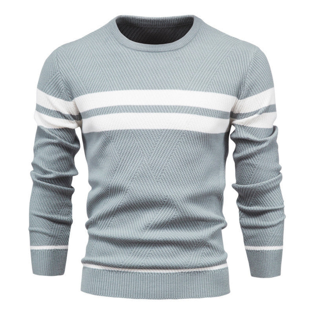 Casual Gestreepte Trui Voor Mannen Met Regular Fit — afbeelding 3