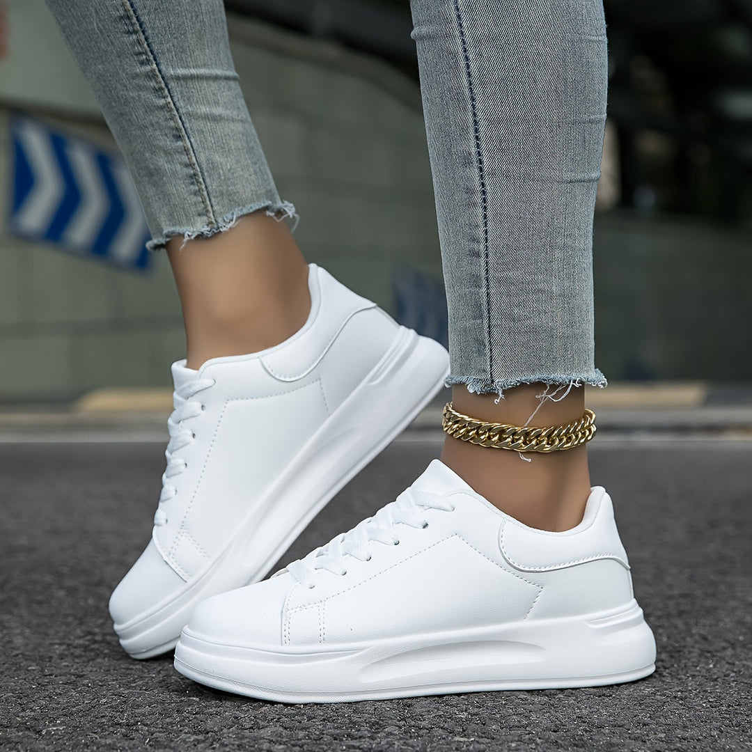 Lederen sneakers dames wit - Licht en comfortabel