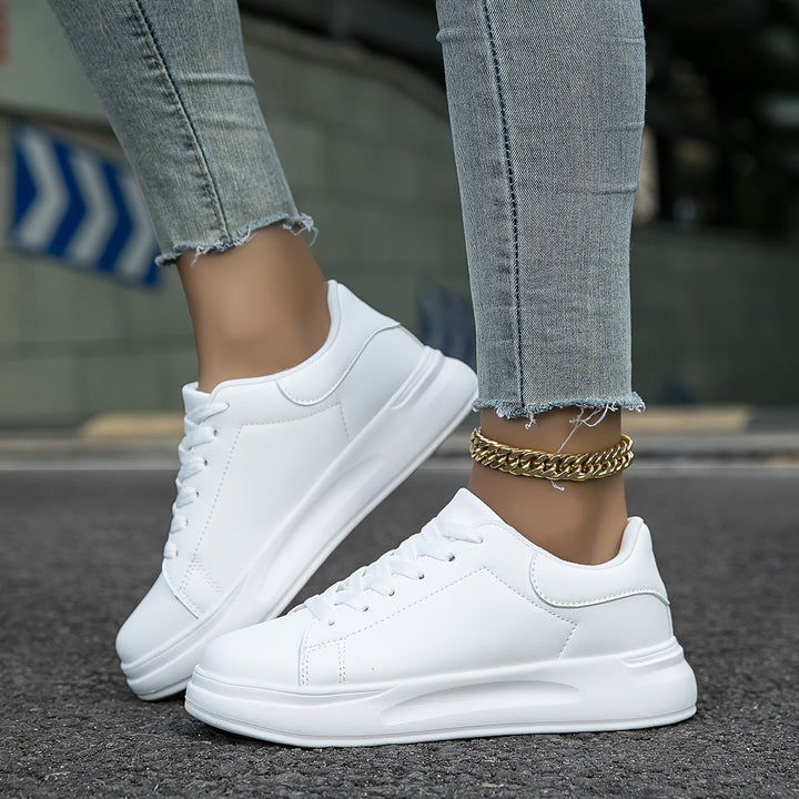 Lederen sneakers dames wit - Licht en comfortabel