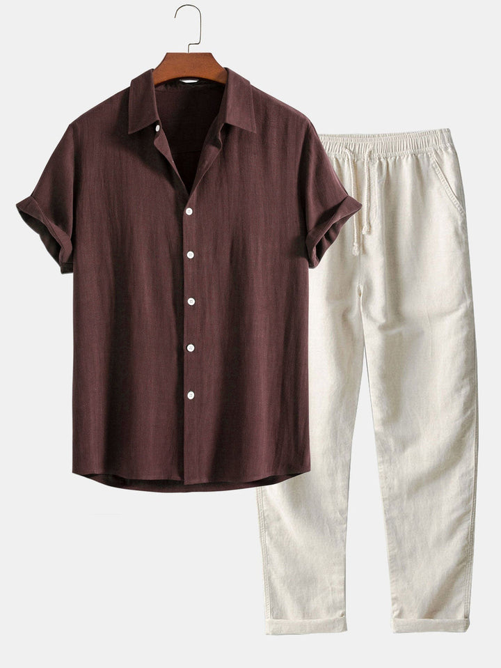 Linnen set met overhemd en broek - Antonio