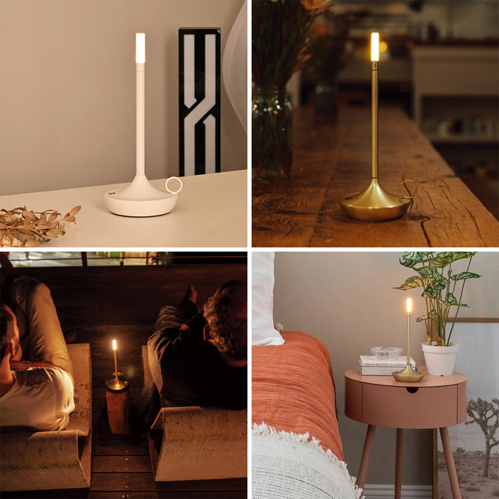 GlowLux - Draadloze Oplaadbare LED Tafellamp Met Smart Touch Bedieningen