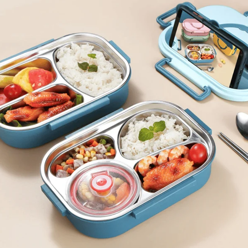 WarmBox - Thermische Bento Lunchbox van Roestvrij Staal met Compartimenten