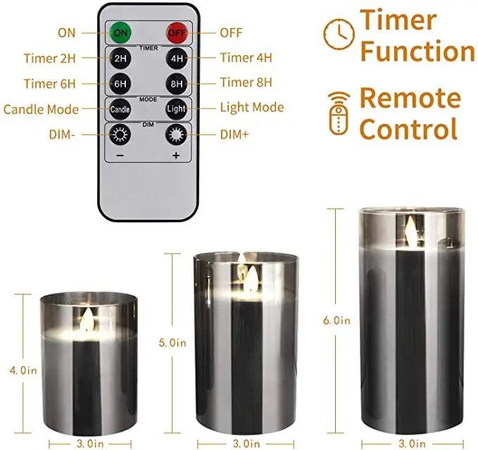 GlowLume - LED Kaarsenset Met Flikkerend Realistisch Licht & Afstandsbediening