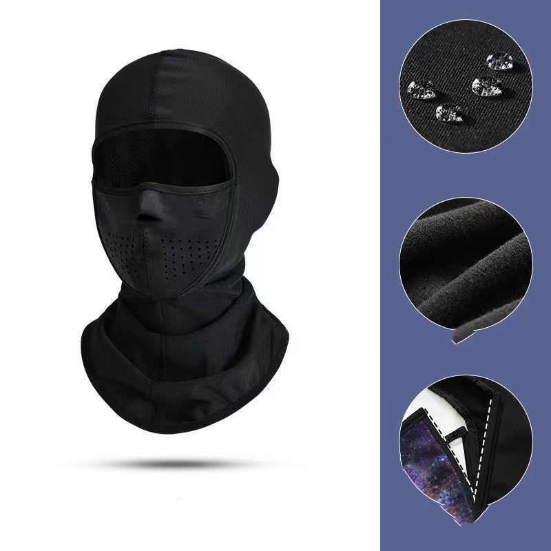 Skimasker voor neus en mond – warm, winddicht, met koordsluiting